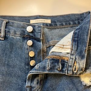 Ripped jeans from PacSun. Button, no zipper.